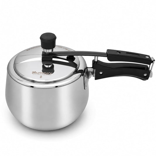 Mumma's LIFE Triply Stainless Steel Pressure Cooker 3L | ISI Certified | Gas & Induction Compatible (Silver)
