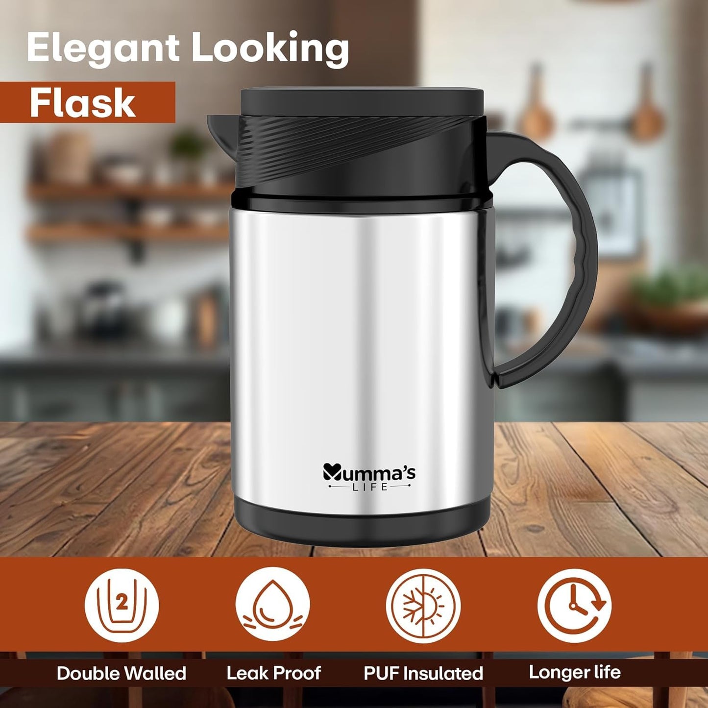 Leak-Proof Steel Insulated Tea Flask