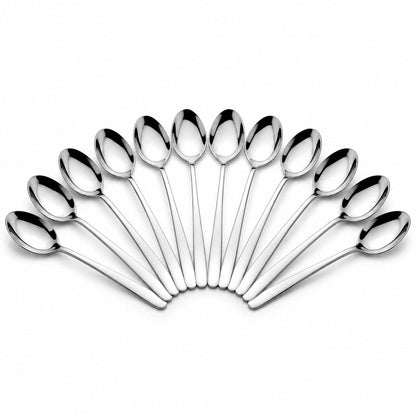 Mumma's LIFE Stainless Steel Tea Spoons Set With Mirror Finish Rust Proof Silver Spoons for Tea Coffee Home Set of 6/12/24